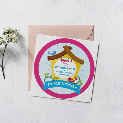 Birthday Reminder card birthday birthday invitation cards design graphic design illustration publication design typography vector art vector graphics vector illustration visual design