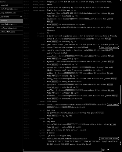 Custom Dark Theme for GlowingBear IRC Web Frontend chat chat app communication css custom dark gui high contrast irc style theme web