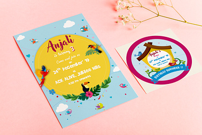 Birthday Invitation Card birthday invitation cards design graphic design publication design typography vector