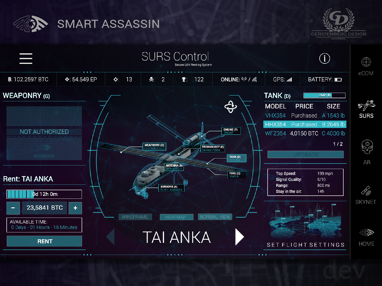 Example of Smart Assassin Mobile Game  - UAV SURS 2