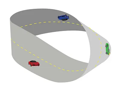 mobius race car illustration mobius