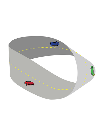 mobius race car illustration mobius