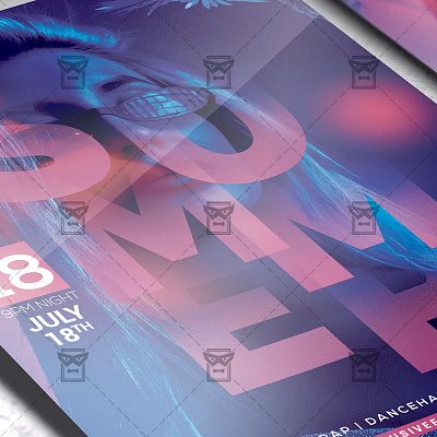 Summer Dance Party - Flyer PSD Template summer psd