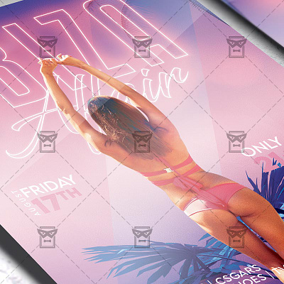 Ibiza Affair - Flyer PSD Template summer psd