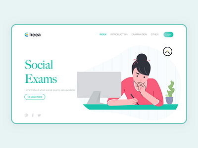 Social exams banner exam figma illustraion ui web web design webdesign website