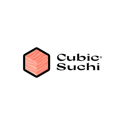 CUBIC SUCHI combination combinations cubic food logo suchi