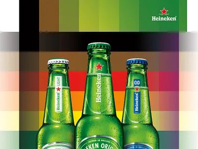 2019 Heineken Pride Poster beer design geometric grid pride 2019 pridemonth simple design