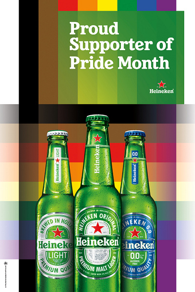 2019 Heineken Pride Poster beer design geometric grid pride 2019 pridemonth simple design