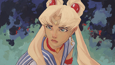 Sailormoon art digital paint fan art illustration oil sailormoon sailormoonredraw
