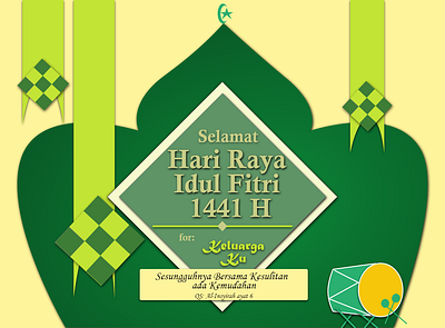 Eid Fitri 1441 H 2020 design icon logo typography ui