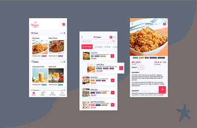 Food App Concept app app design dailyui dailyux design ecommerce food and drink food app mobile app ui uidesign uiux ux