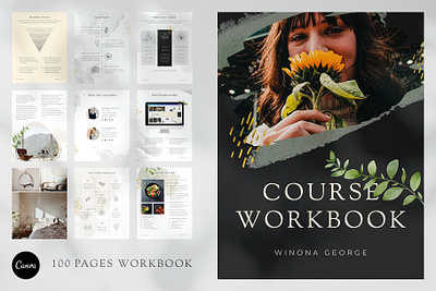 Canva Course Workbook | Winona canva lead magnet magazine workbook workbook template worksheet worksheet template