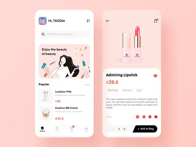 mageline illustration interface makeups shopping ui