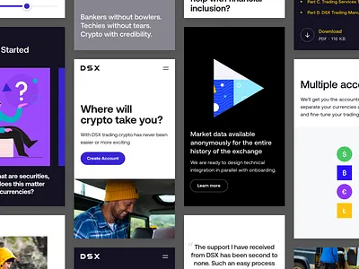 DSX Mobile Website crypto exchange crypto wallet fintech mobile design mobile web mobile web design mobile website responsive web design responsive website web design webdesign website website concept website design websites