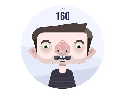 Day 160 blue brand branding character clean covid design illustration interface modern quarantine simple ui vector