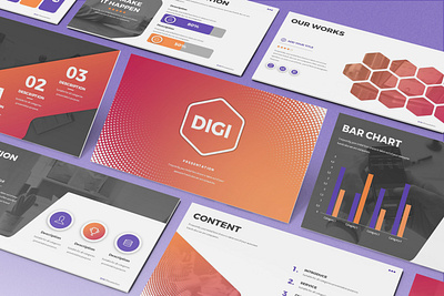 Digi - Digital Powerpoint Template apps digital enginnering finance internet marketing modern network pitchdeck powerpoint template presentation simple slides technology webdesign