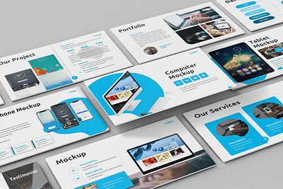 Nuday - Developer Powerpoint Template abstract asymetrical brain business presentation developer finance fluid geometrical mindmap minimal mockup modern powerpoint template presentation puzzle technology