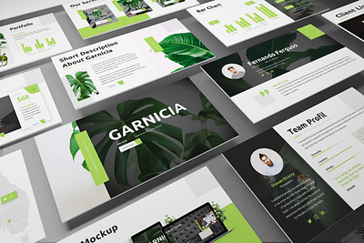 Garnicia - Fresh Powerpoint Template abstract art business presentation creative design finance flora frsh green lookbook minimal modern nature powerpoint template presentation