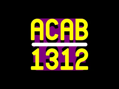 ACAB 1312 1312 acab anarchy dissent graphic graphic design logotype police protest typography vector wordmark