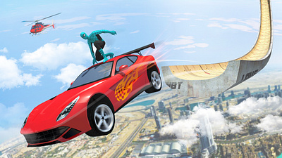 Superhero Games - Mega Ramp Racing | Amazing Superhero Mega Ramp actiongames androidgamers androidgames app design dribbble dribble freegames freemobilegames gamergirl gamerguy gamerlife gamers games gaming megaramp mobilegames newgames racing racinggames