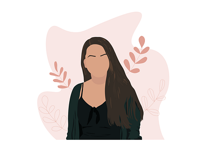 Self Portrait abstract adobe adobe illustrator aesthetic aesthetics blobs design fern ferns illustration leaves person pink plants portrait portrait art portrait illustration self portrait self portrait