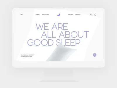 Sleep Brand Website design interface photography typography ui ux web design website