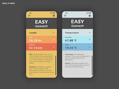 Daily UI #004 - Calculator calculator convert converter dailyui dailyui 004 dailyuichallenge design mobile ui