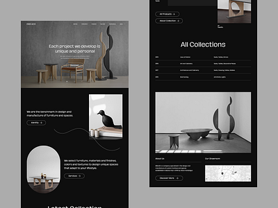 BREUER | Furniture Showroom Website furniture grid layout interior landing landing page showroom ui ux website