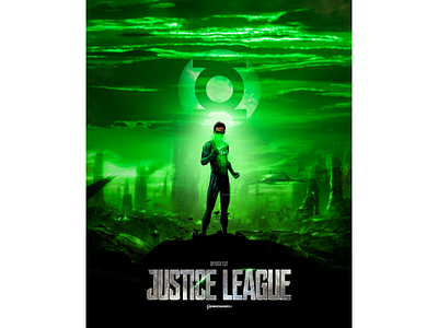 Poster design - Green lantern clouds comic concept art design editing fantasy manipulation mountains photoshop photoshop cc poster posterart superhero