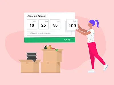 Donation Forms ai banner blog post box covid 19 design donate donation flat food food donation form illustration jotform non profit pandemic payments tips ui volunteering