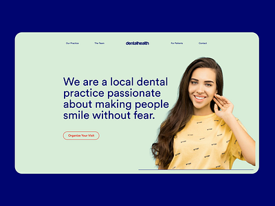 Dental Health Home Page animation dental dental clinic dentist dentist practice dentistry design design studio interaction design interface medical minimalistic ui ux web web animation web design website