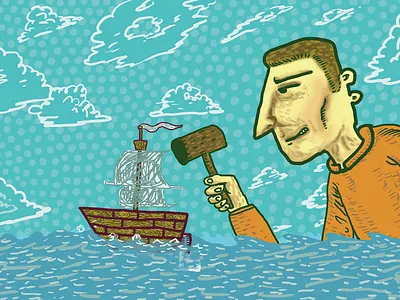 Ode of the Inner Critique illustration illustration art photoshop