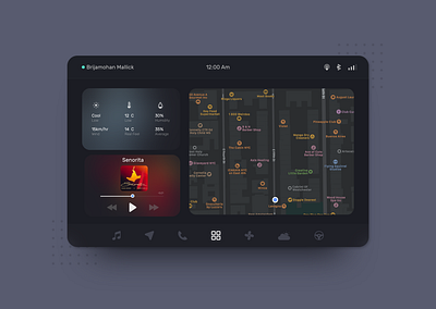 Smart Auto car design infotainment minimal smart home smartcar ui design