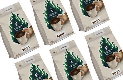 BURSEL Arabica Coffee branding coffee illustration packaging design vector