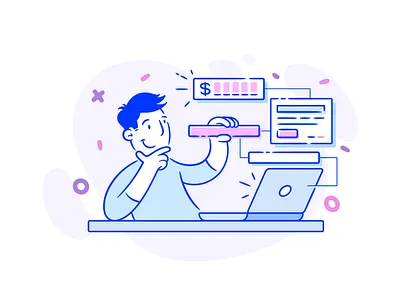 Invoice customization character customize illustration invoince online setting smile ux