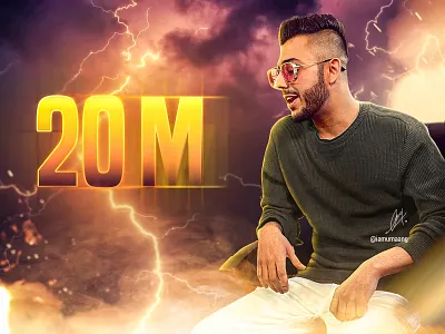 20M Artwork 2 crore artist carryminati cover digital fanart graphic graphic design magazine manipulation person photo photoshop poster poster design visual youtube