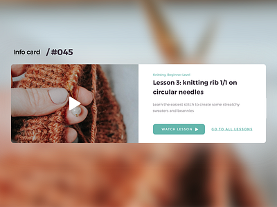 Daily UI Challenge #045 card dailyui design info sketch ui ux web website