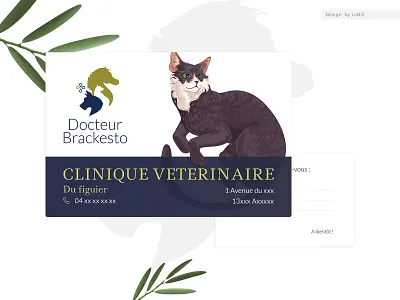Vet branding and business card · By LoBill brand brand design brand identity brandign illustration logo logo design vet veterinarian veterinary