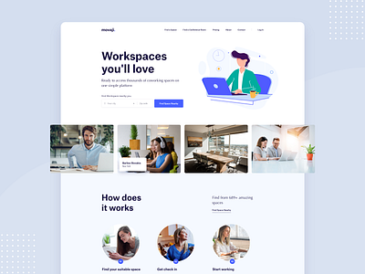 Workspace sharing web ui 3d app app design application art b2b b2c branding design directory dribbble best shot flat design illustration ios landing page listing ui ux webdesign website design