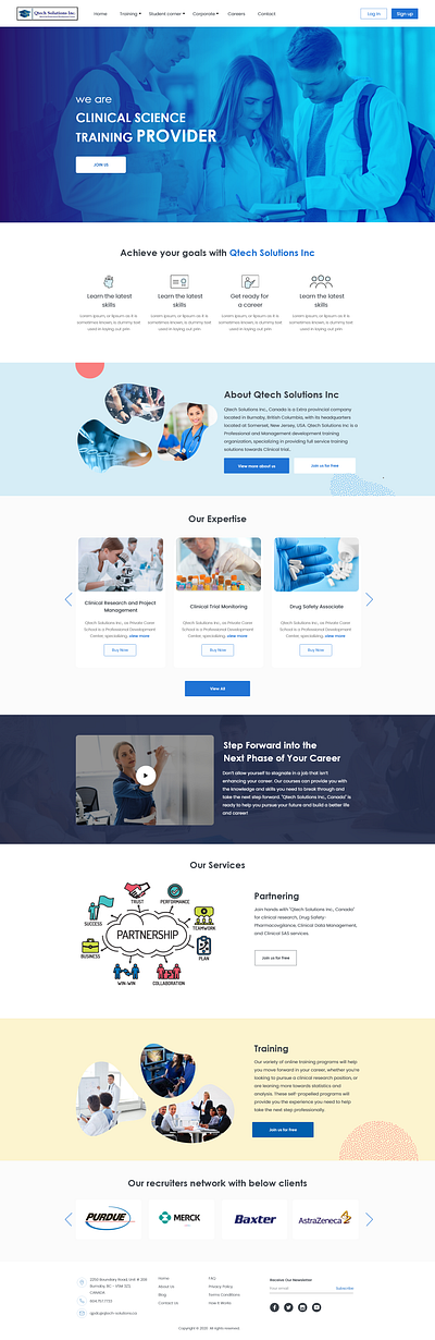 home page medical training