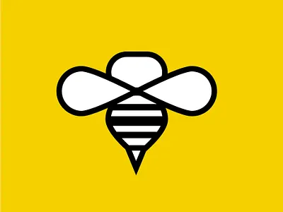 bee illustration logo