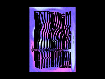 Extremism is not the problem graphic design poster typography