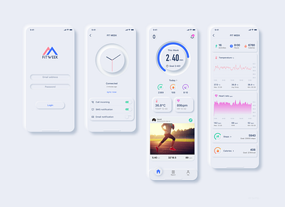 Sports APP UI design app app design temperature ui