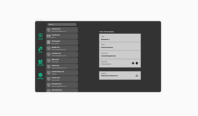 Password Manager Mockup app design ui web