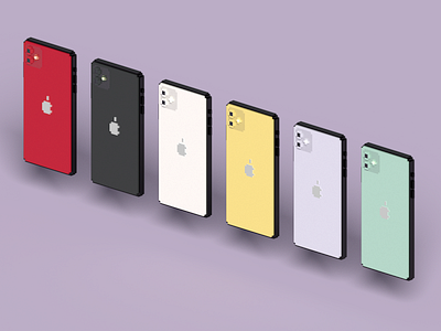 Isometric iPhone 11 in VoxelArt apple art iphone isometric voxel