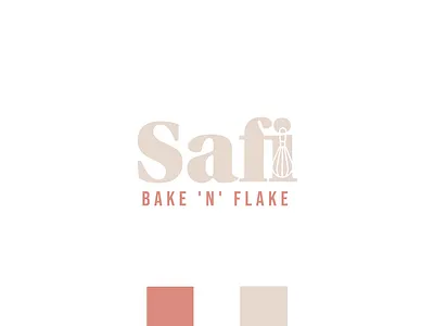 Safi Bake 'N' Flake baking branding flake logo logo design logotype minimal safi