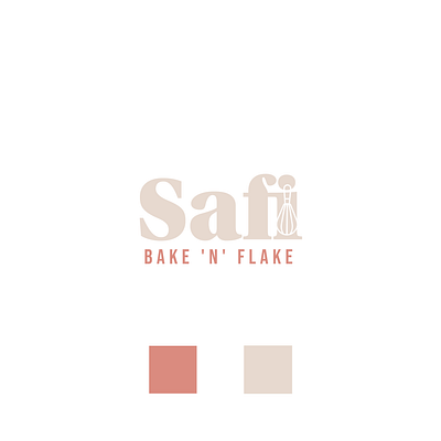 Safi Bake 'N' Flake baking branding flake logo logo design logotype minimal safi