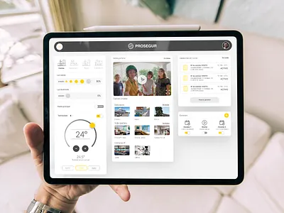 Smart Home Dashboard // Prosegur controls dashboad home ipadpro smarthome ui