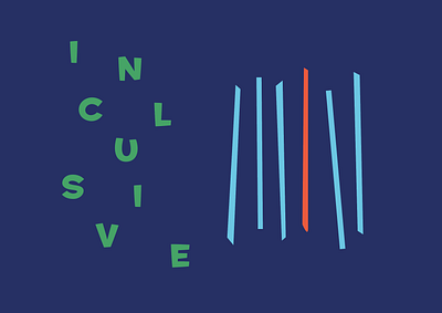 Inclusive brand branding colour illustration type