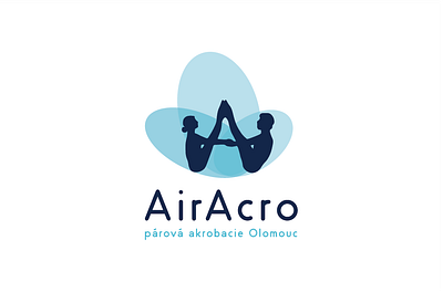 AirAcro acrobat acroyoga illustraion logo